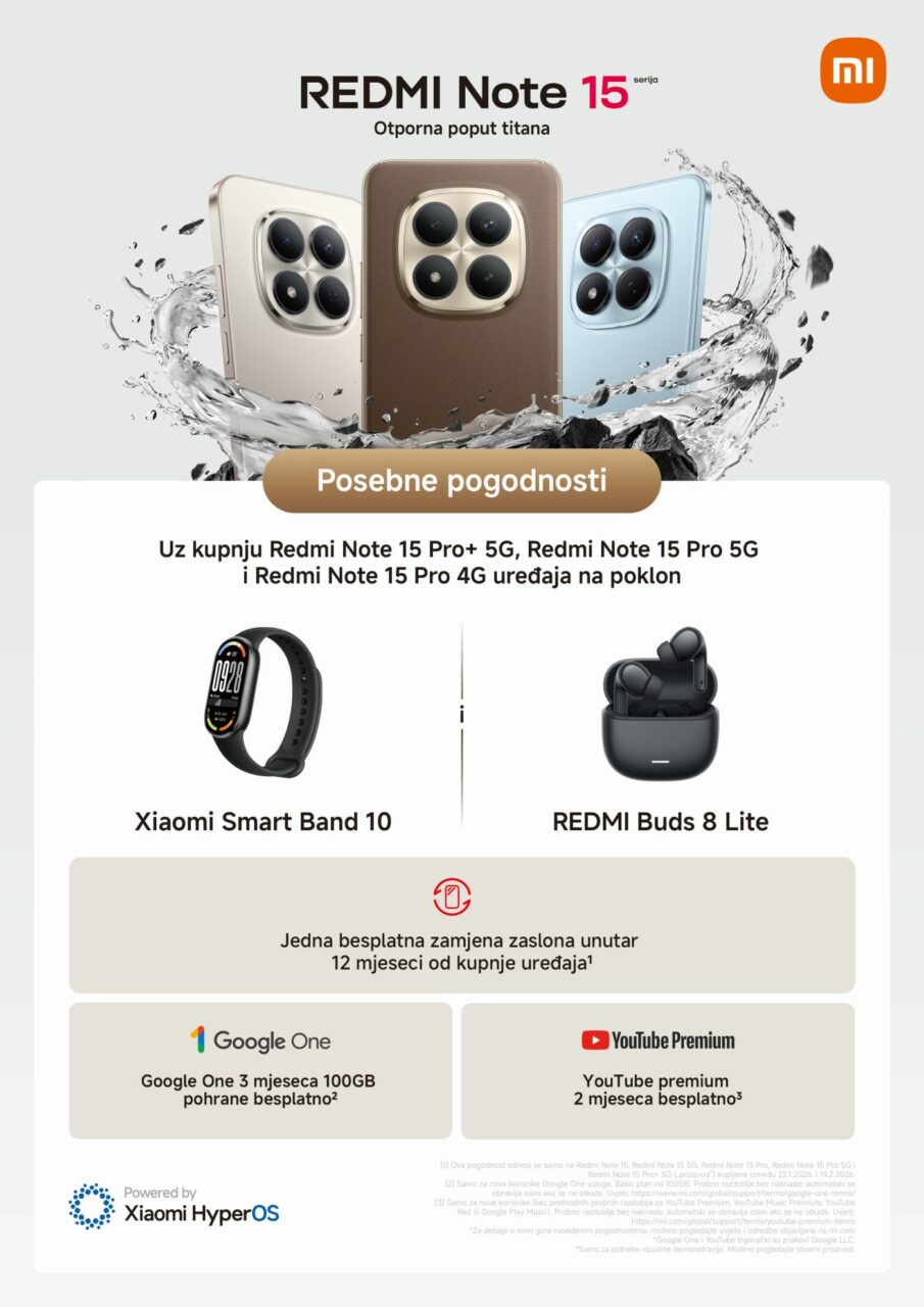 Xiaomi predstavio REDMI Note 15 seriju: otporni, s dobrim kamerama